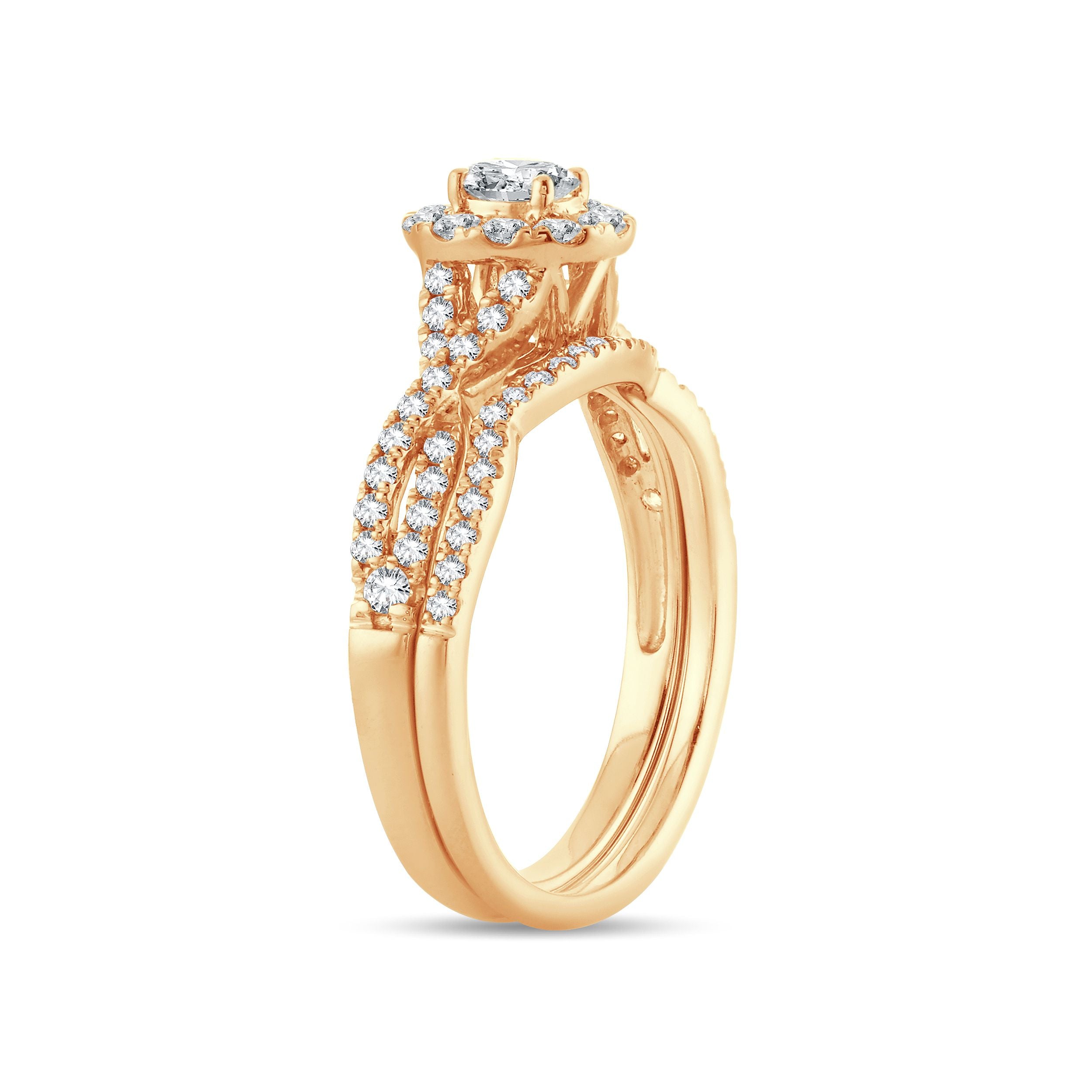 14K 0.74CT DIAMOND BRIDAL RING