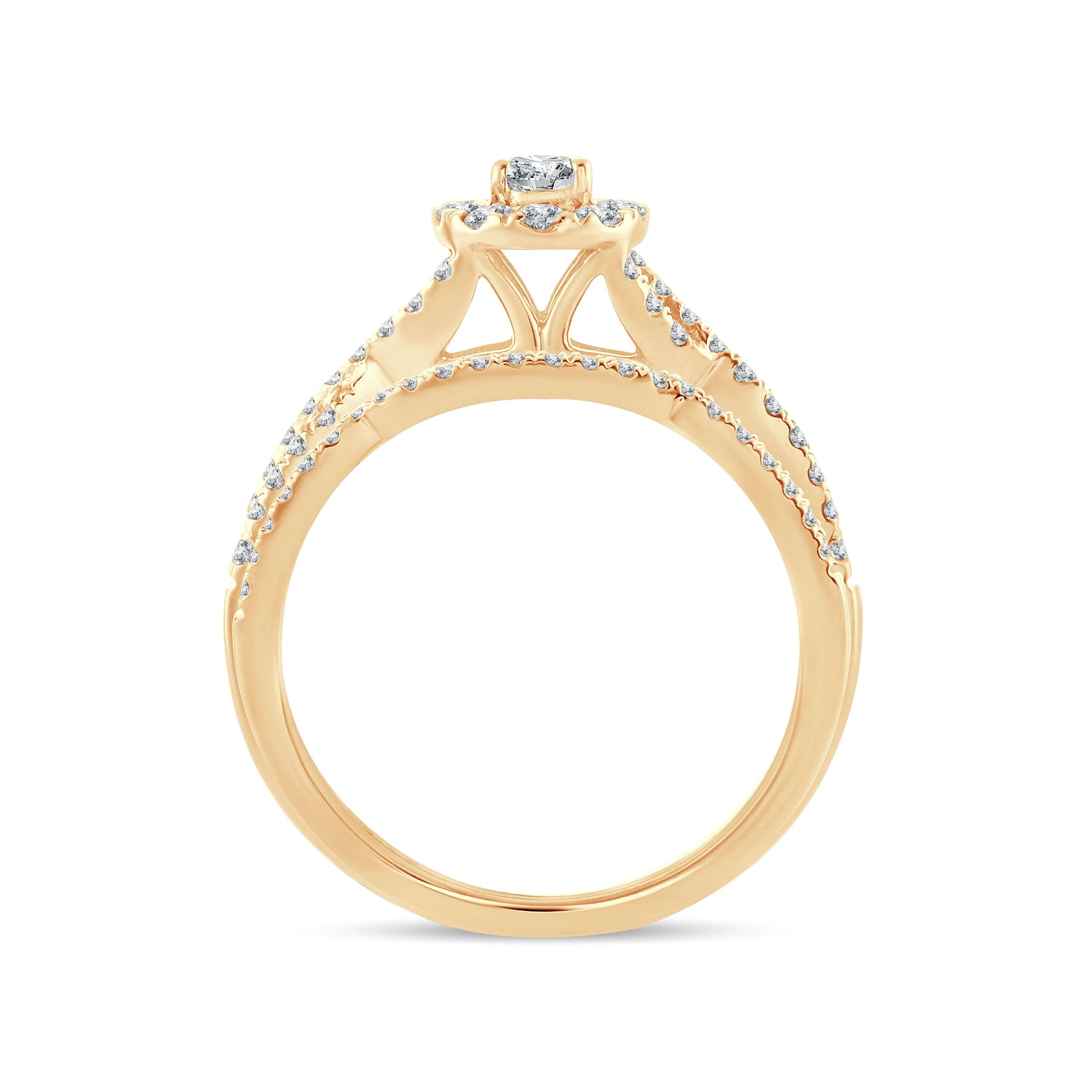 14K 0.74CT DIAMOND BRIDAL RING