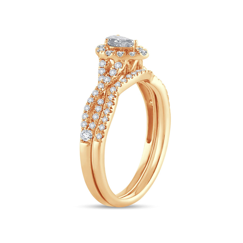 14K 0.50CT DIAMOND BRIDAl RING