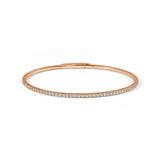 14kt Gold "FLEXI" Bracelet with Natural Round Brilliant Cut Diamonds
