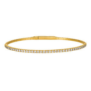14kt Gold "FLEXI" Bracelet with 2 carats  of Natural Round Brilliant Cut Diamonds