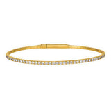 14kt Gold "FLEXI" Bracelet with Natural Round Brilliant Cut Diamonds