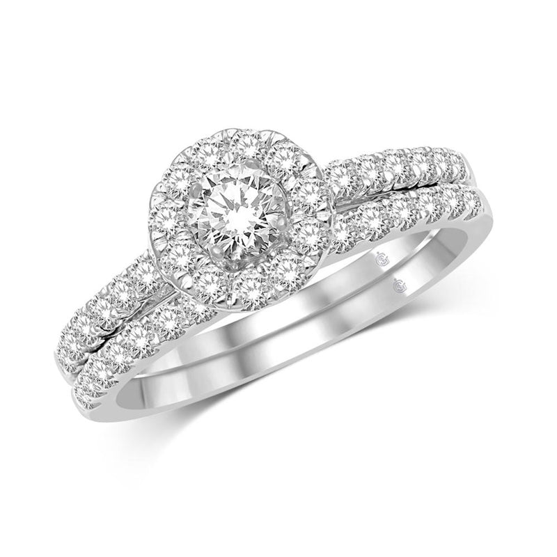 10K White Gold 1 Ct.Tw. Diamond Fashion Ring