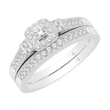 10K White Gold 1/2 Ct.Tw. Diamond Bridal Ring
