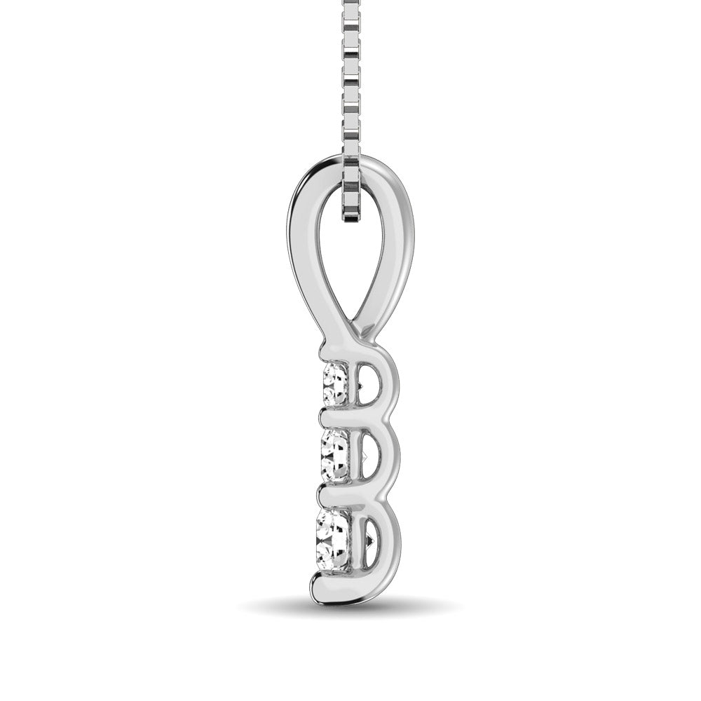 10K White Gold 1/6 Ct.Tw. Diamond Fashion Pendant