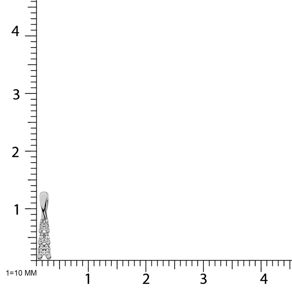 10K White Gold 1/6 Ct.Tw. Diamond Fashion Pendant