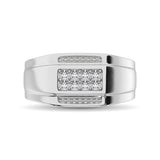 10K White Gold 3/8 Ct.Tw. Diamond Gents Ring