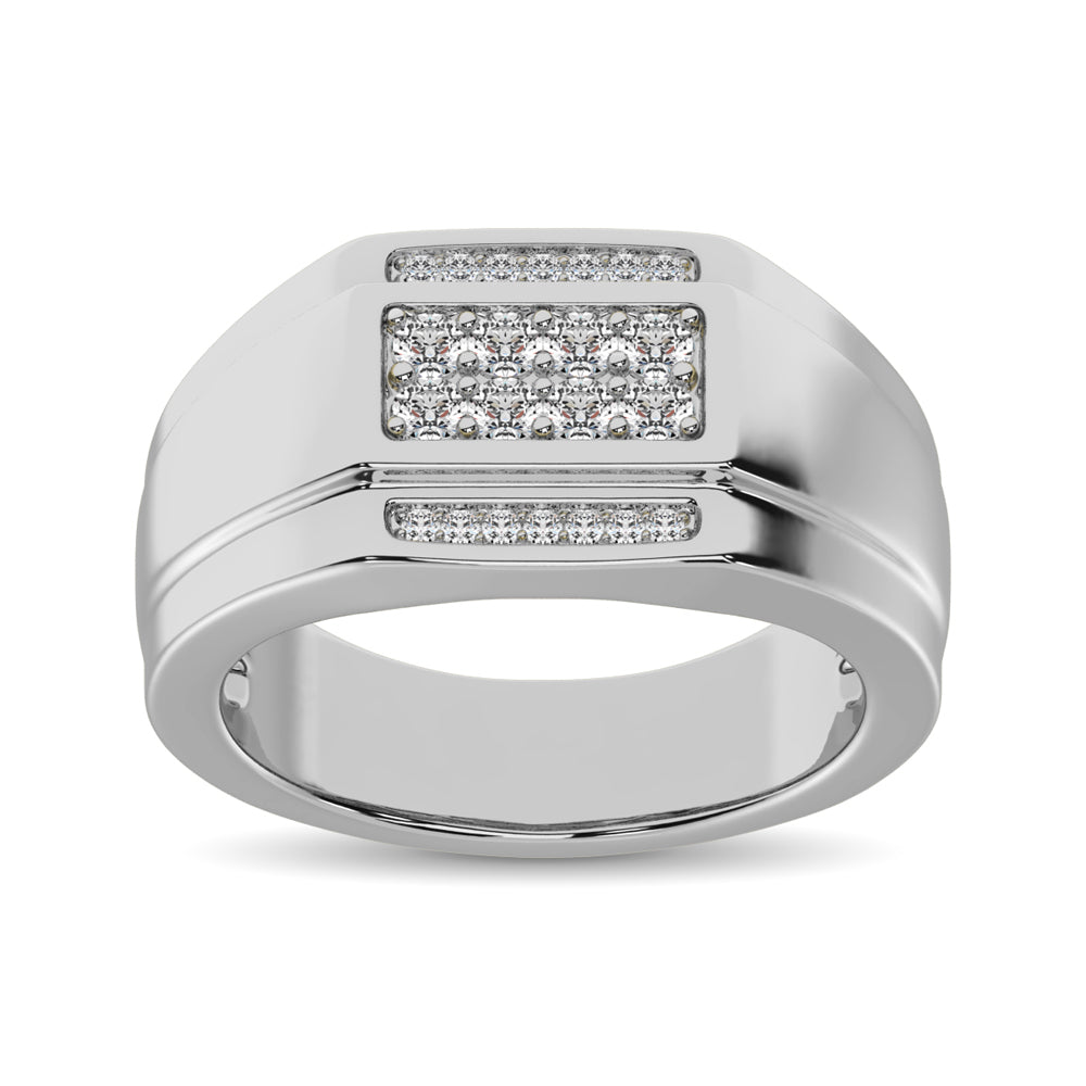 10K White Gold 3/8 Ct.Tw. Diamond Gents Ring
