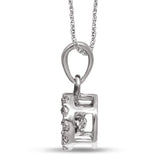 10K White Gold 1/10 Ct.Tw. Moving Diamond Fashion Pendant
