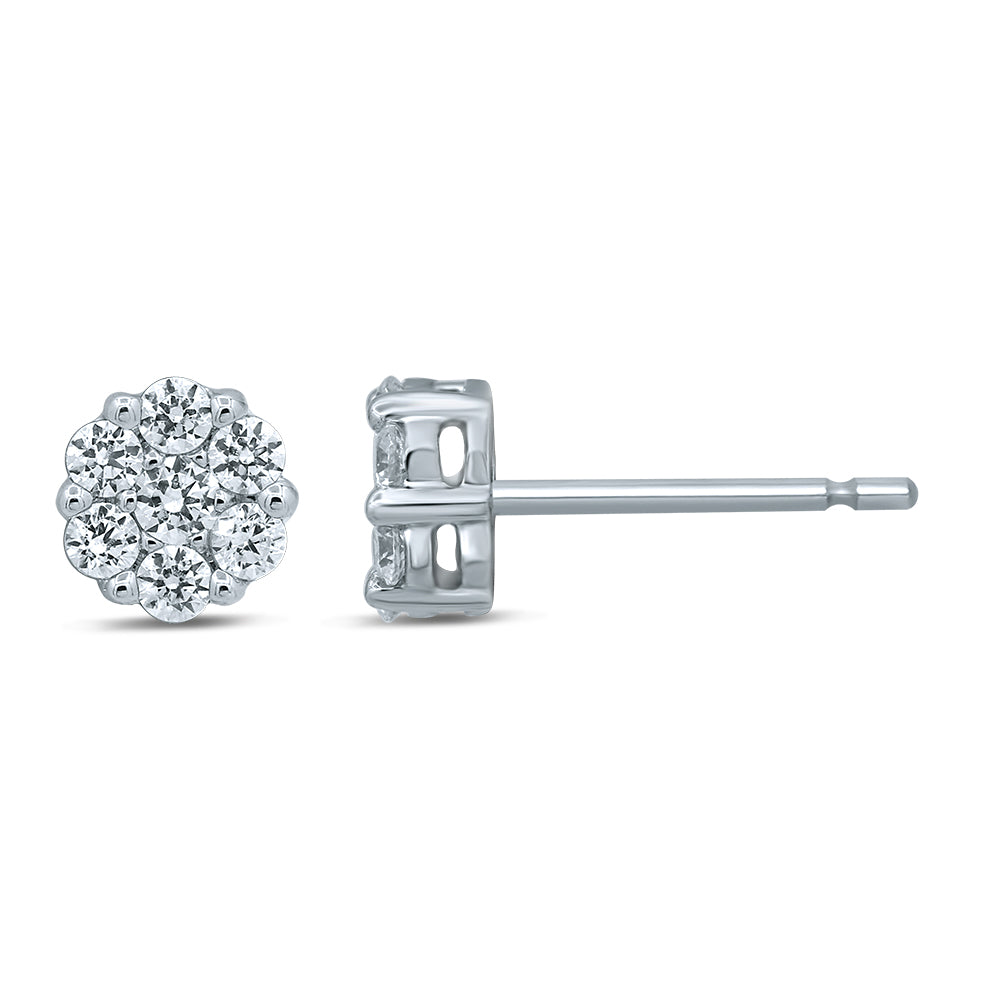 14K  0.50CT  DIAMOND  EARRING