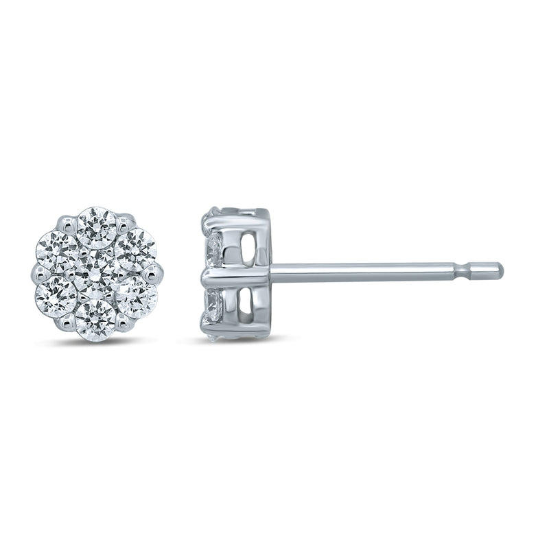 14K  0.50CT  DIAMOND  EARRING