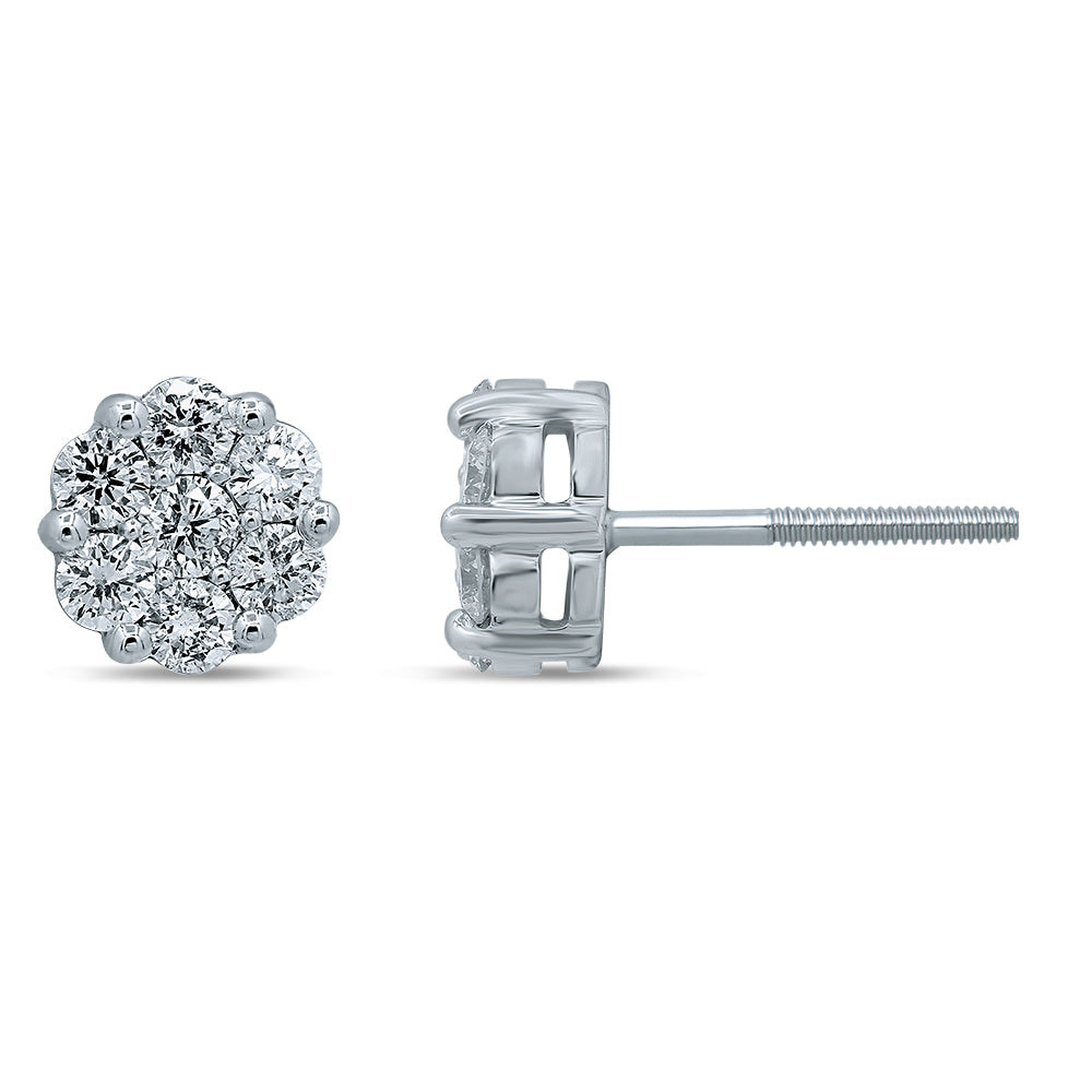 14K  0.75CT  DIAMOND  EARRING