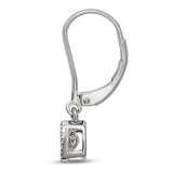 Sterling Silver 1/20 Ct.Tw. Moving Diamond Danglers Earrings