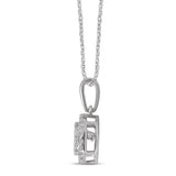 10K White Gold 1/3 Ct.Tw. Moving Diamond Fashion Pendant