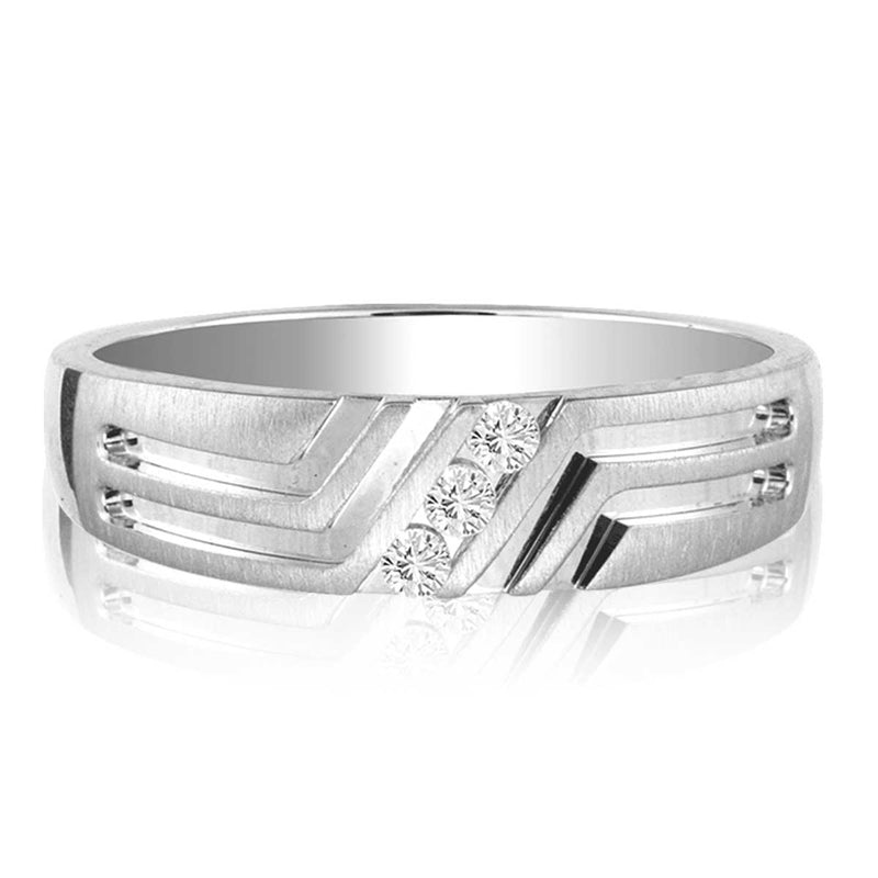 14K 0.10CT DIAM MEN'S BAND