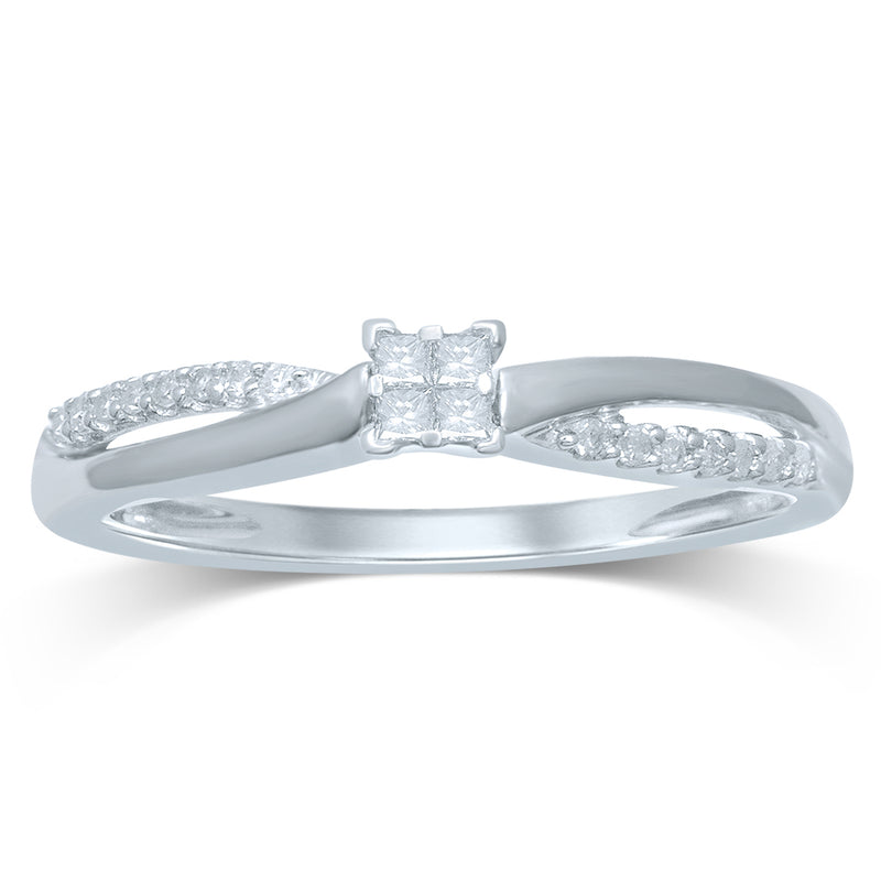 14K 0.15CT DIAMOND RING