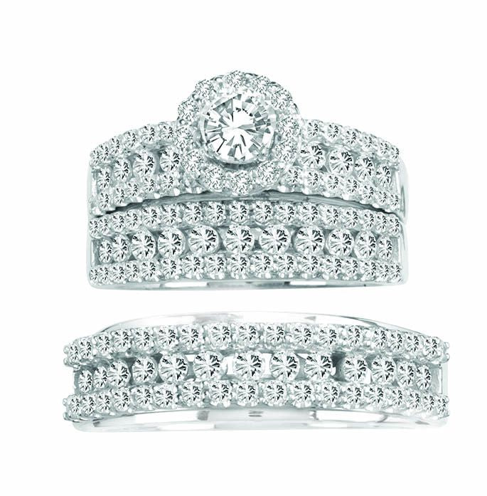 14K 3.01CT DIAMOND TRIO SET