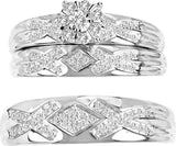14K 0.33CT DIAM TRIOS SET