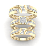 10K 0.15CT DIAM TRIO SET