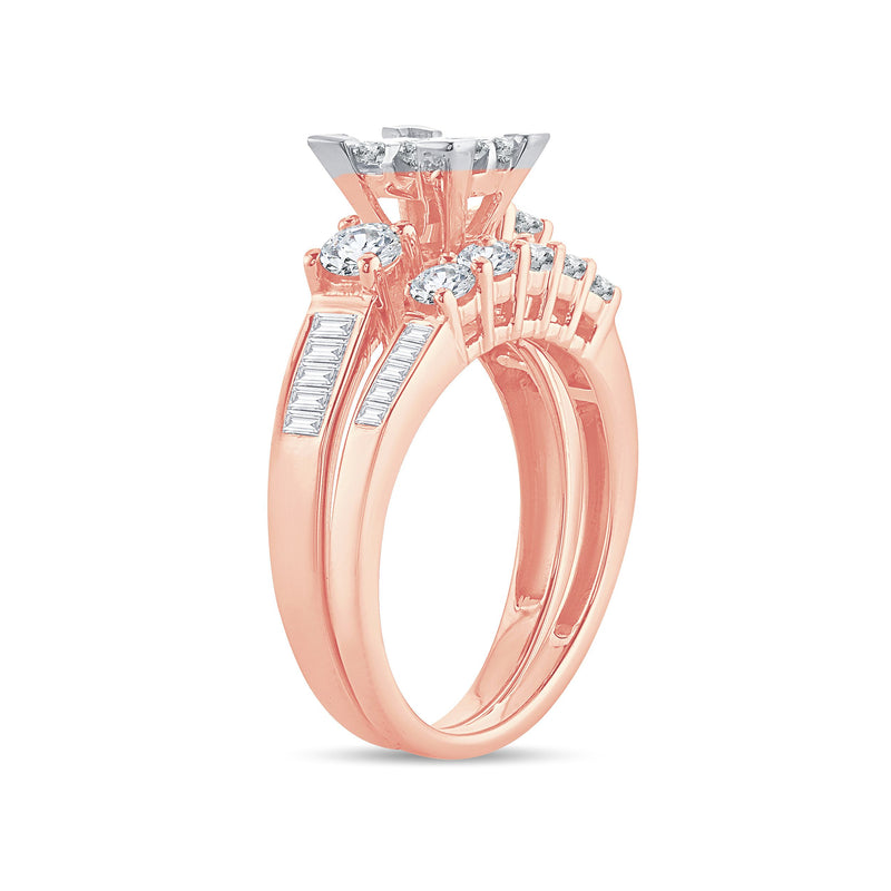 14K  1.50 CT  PRINCESS CUT DIAM  BRIDAL  RING