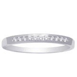 14K White Gold 1/10 Ct Diamond Ladies Machine Band