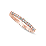 14K Rose Gold 1/6 Ct.Tw. Diamond Ladies Machine Band