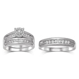 Composite Diamond 2/5 Ctw Trio Ring Set in Sterling Silver