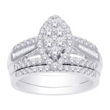 10K White Gold 7/8 Ct.Tw. Diamond Bridal Ring