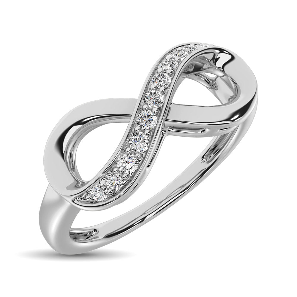 10K White Gold 1/10 Ct.Tw. Diamond Promise Ring