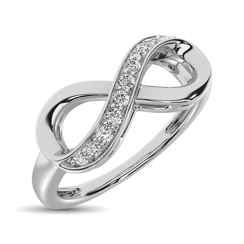 10K White Gold 1/10 Ct.Tw. Diamond Promise Ring