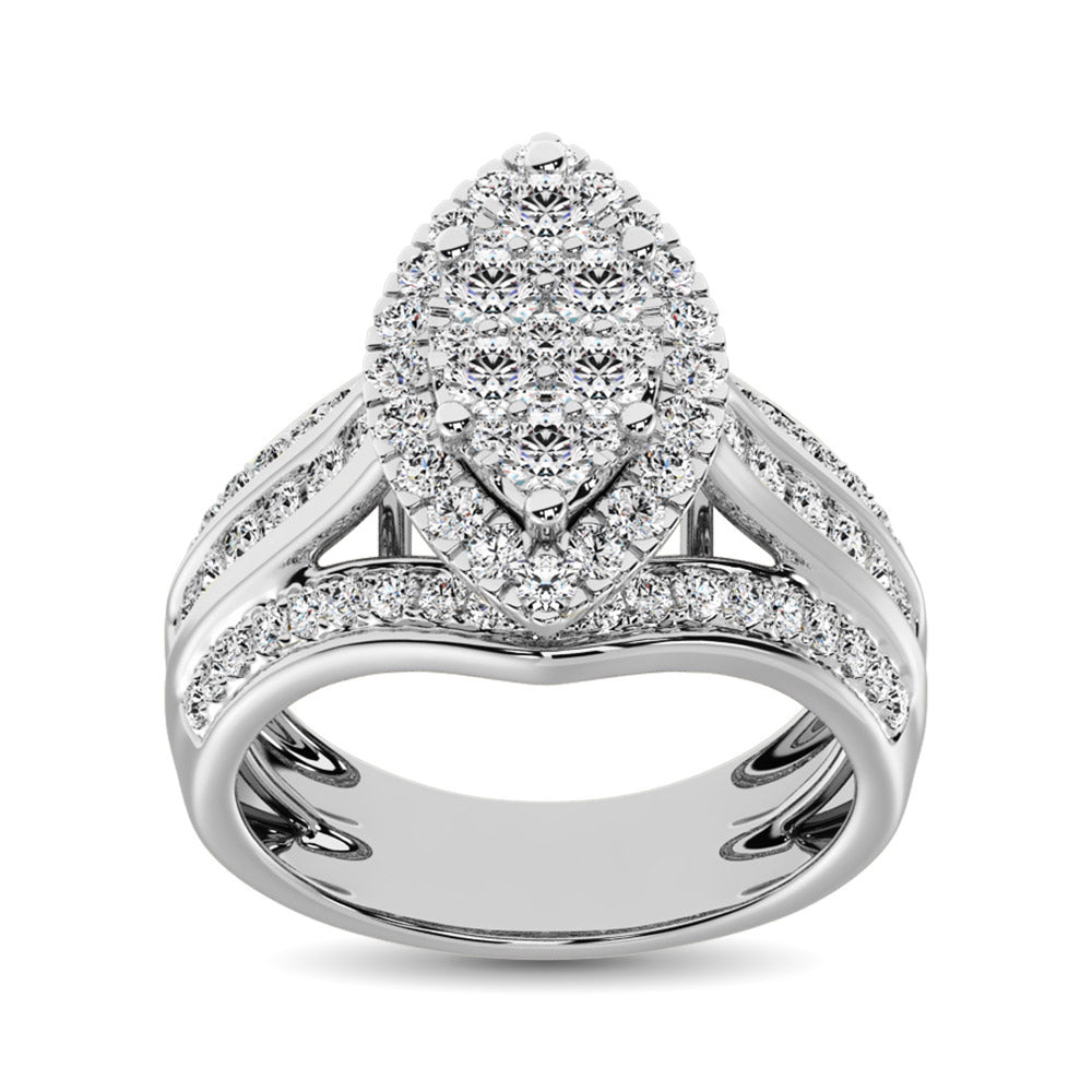 10K White Gold 1 1/2 Ct.Tw. Diamond Engagement Ring