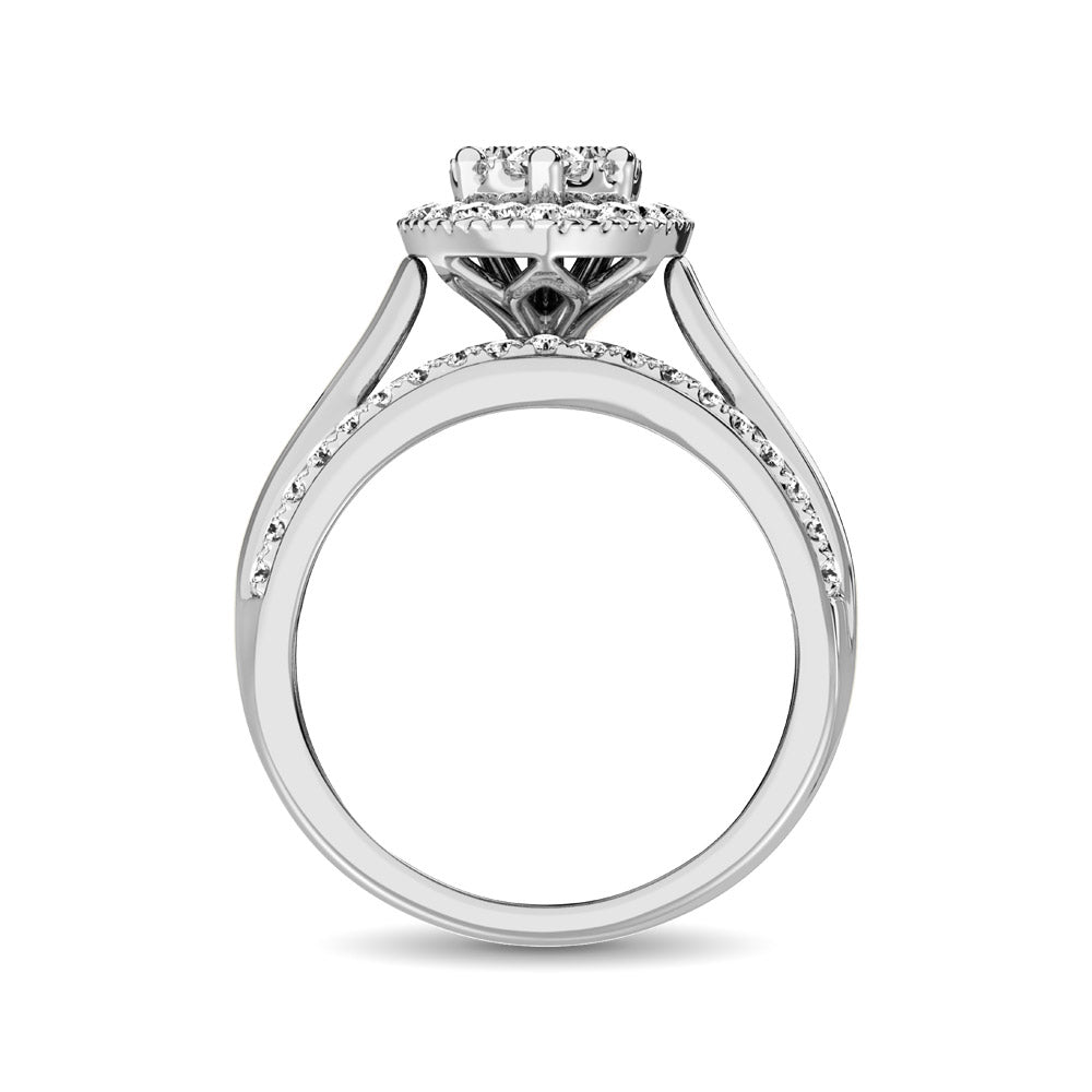 10K White Gold 1 1/2 Ct.Tw. Diamond Engagement Ring