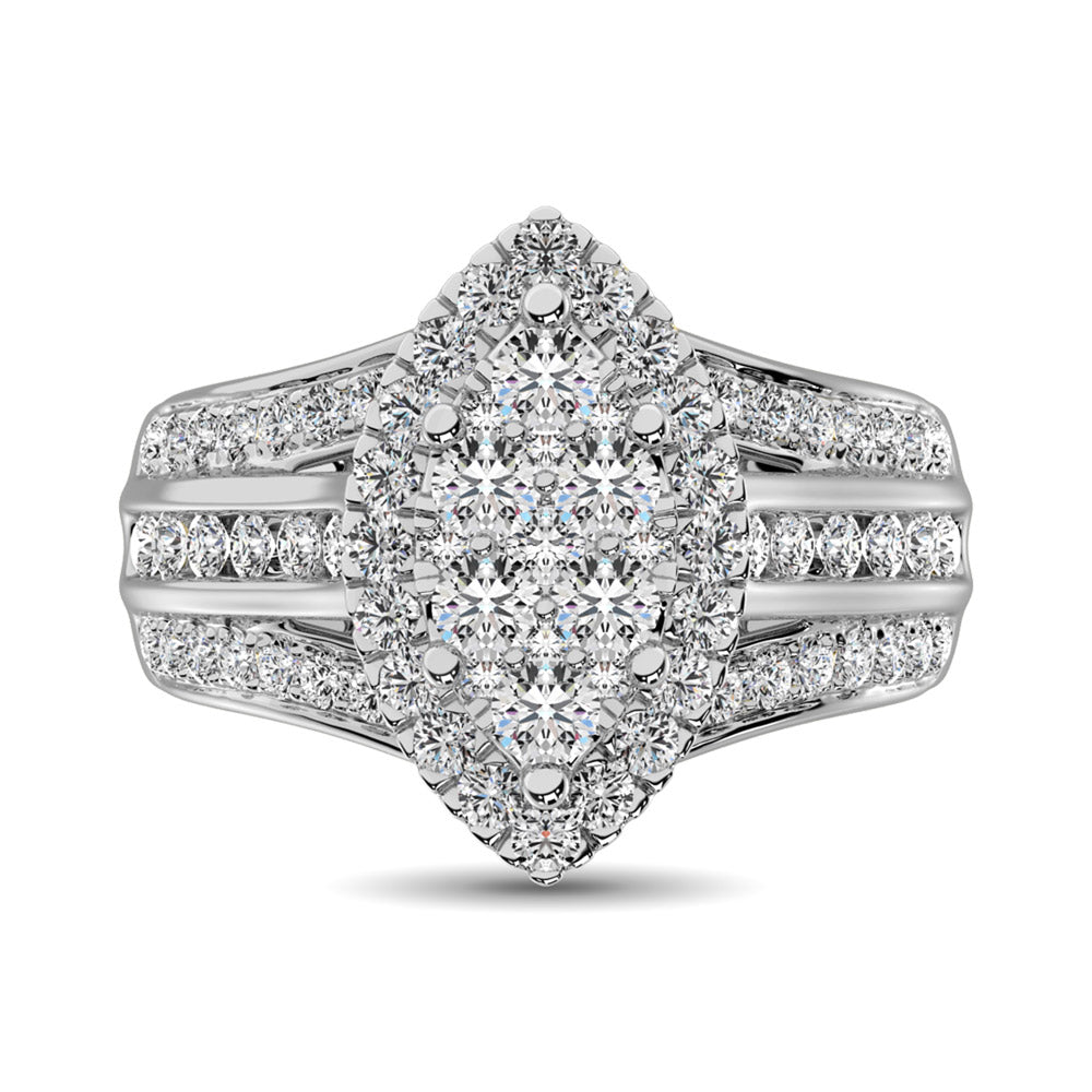 10K White Gold 1 1/2 Ct.Tw. Diamond Engagement Ring