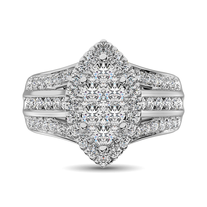 10K White Gold 1 1/2 Ct.Tw. Diamond Engagement Ring