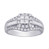 10K White Gold 2 Ct.Tw. Diamond Engagement Ring