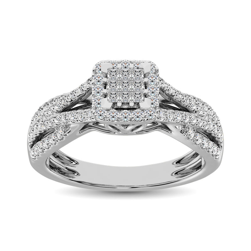 10K White Gold 2 Ct.Tw. Diamond Engagement Ring