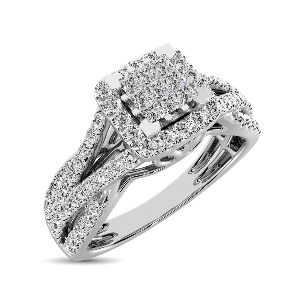 10K White Gold 2 Ct.Tw. Diamond Engagement Ring