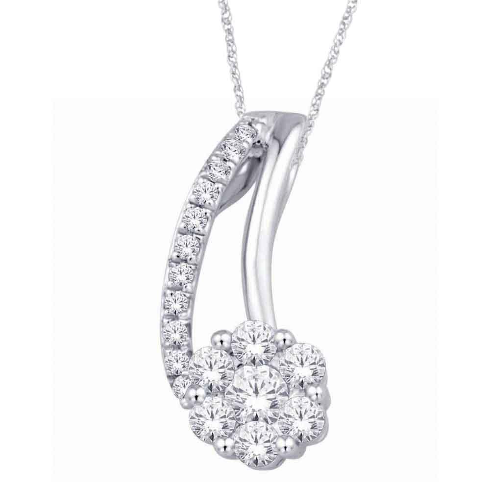 10K White Gold 1/6 Ct.Tw. Diamond Fashion Pendant