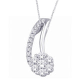 10K White Gold 1/6 Ct.Tw. Diamond Fashion Pendant