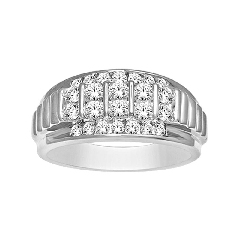 10K White Gold 1 Ct.Tw. Diamond Fashion Ring