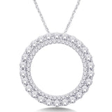 14K White Gold 3/4 Ct.Tw. Diamond Fashion Pendant