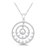14K White Gold 3/4 Ct.Tw. Diamond Fashion Pendant