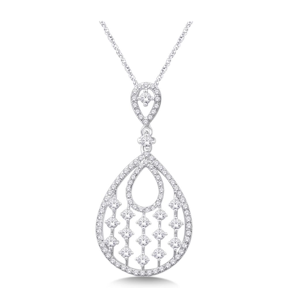 14K White Gold 5/8 Ct.Tw. Diamond Fashion Pendant