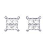 14K White Gold 1/3 Ct.Tw. Diamond Stud Earrings