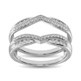 14K White Gold 1/3 Ctw Diamond Guard Ring
