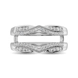 14K White Gold 1/3 Ctw Diamond Guard Ring