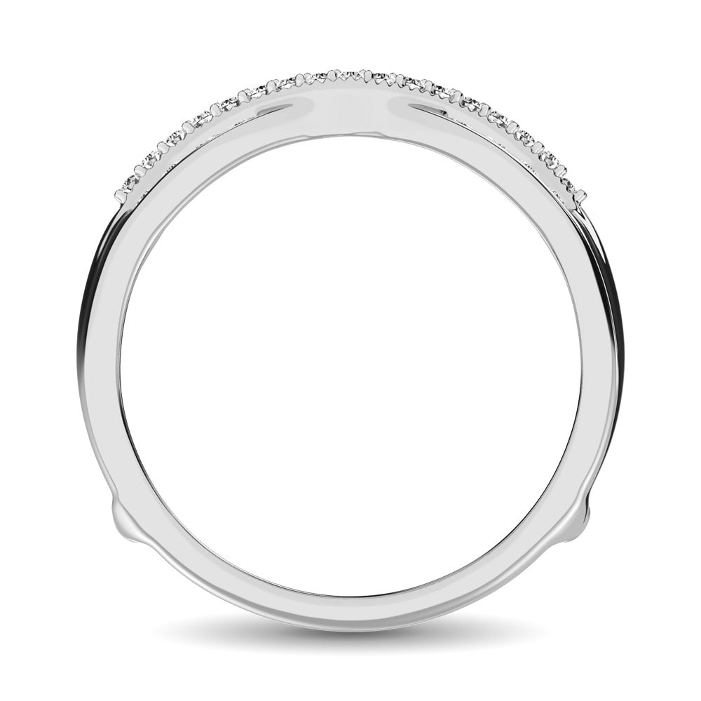 14K White Gold 1/3 Ctw Diamond Guard Ring