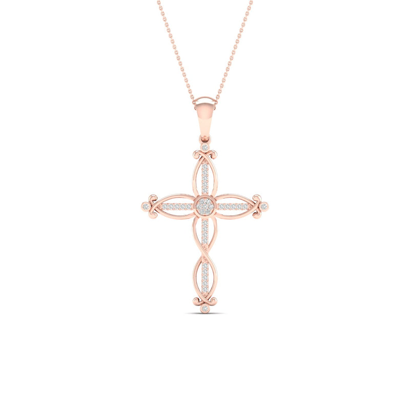 10K 0.10CT DIAM PENDANT