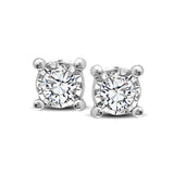 10K White Gold 1/10 Ct.Tw.Diamond Stud Earrings