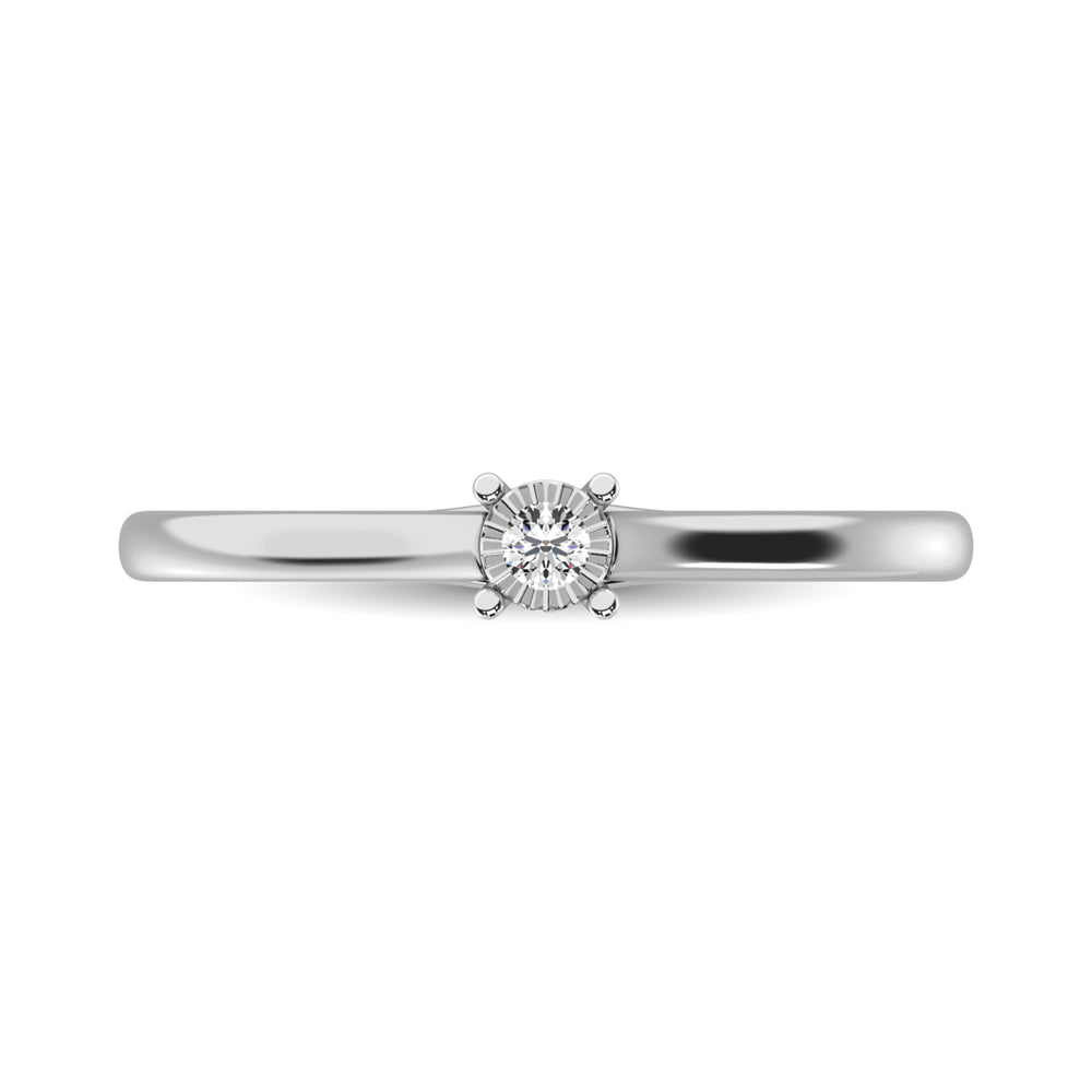 10K White Gold 1/3 Ct.Tw.Diamond Solitaire Engagement Ring
